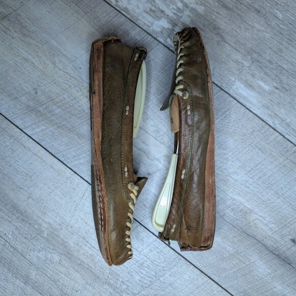 Frye All-Leather Slip-On Driving Loafers • Women’s Size 7.5 M• Dark Tan - Picture 3 of 8